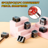 6PCS/3PCS/1PC Mini Convenient Pencil sharpener, compact and convenient, manual pencil sharpener for daily writing function