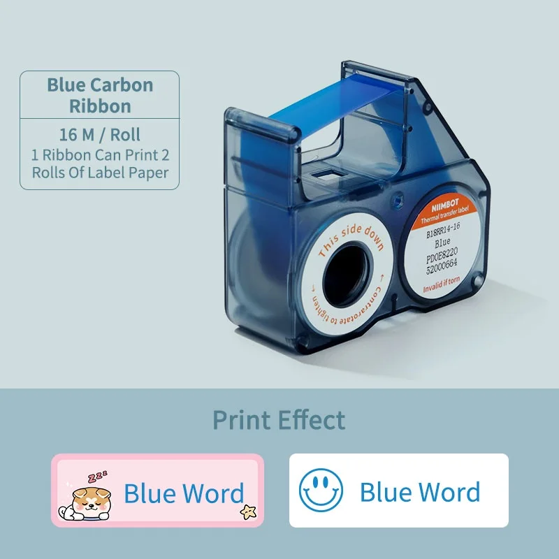 Niimbot b18-ラベルリボン,熱転写用の詰め替えテープ,カラーラベルプリンター,長持ち,色あせなし