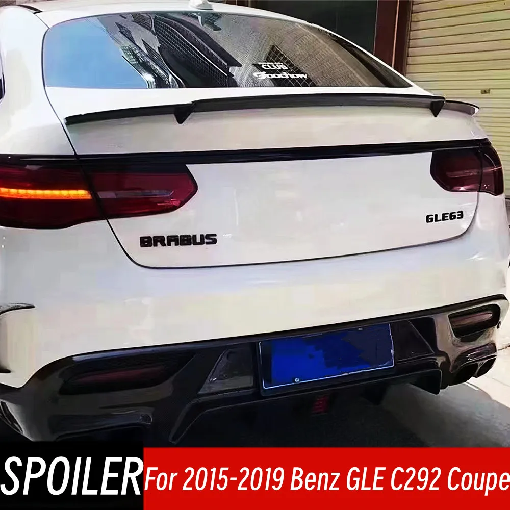 

For 2015-2019 Benz GLE C292 Coupe GLE350 GLE400 GLE450 GLE550 GLE63 Carbon Fibe Rear Trunk Lid Spoiler Wings Car Accessories