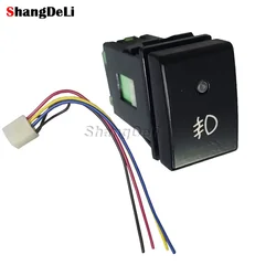 Car LED Light Front Fog Light Switch Push Button Power On Off DRL Switch For Suzuki Jimny 2007 2009 2010 2012 2015 Car Styling