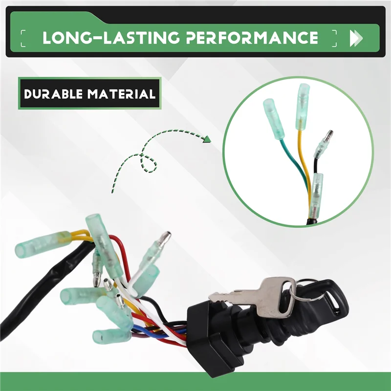 AS57-For Yamaha Outboard Motor Control Box 703-82510-40 703-82510-41 703-82510-43 Ignition Switch Key Assy Replace MP51040
