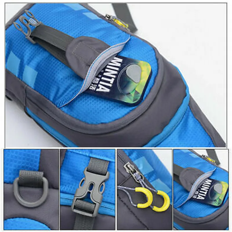 Adult Chest Bag for Women Men Travel Patchwork Waterproof Zipper Closure Bag Adjustable Sling Lightweight Bag For Travel/Cash/ID