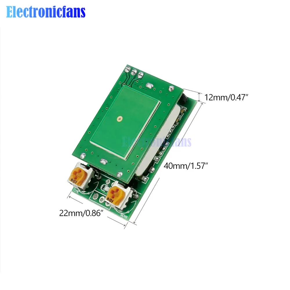 DC5V 24V hfs-dc06 Radar mikrofalowy czujnik indukcyjny moduł 12-18V 8-15V 5.8GHz ISM Waveband Board 5V sygnał wysokiego poziomu wyjście MOS