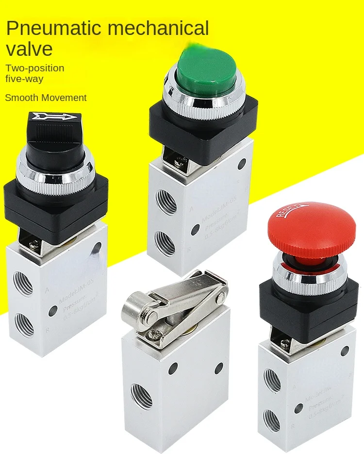 Mechanical Valve Pneumatic Travel Switch Hand-Operated Valves JM-05/06a/07 Two-Position Three Way Push Roller Valve