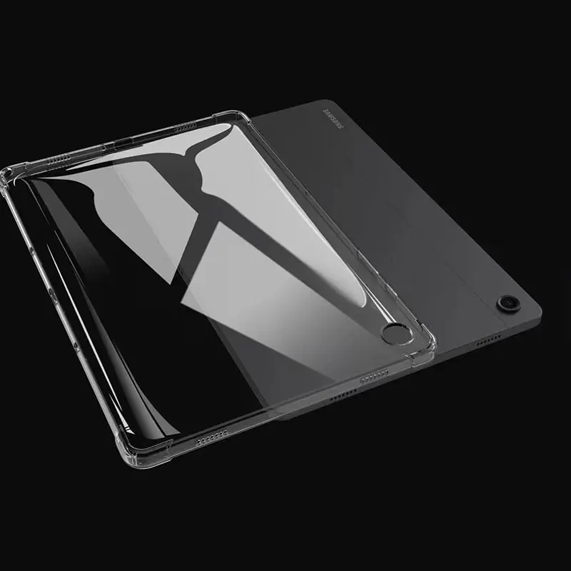 Capa de silicone para tablet, para samsung galaxy tab a9 plus 2023 a9 + SM-X210 x215 11 '', airbag transparente, tpu macio, capa traseira anti-queda