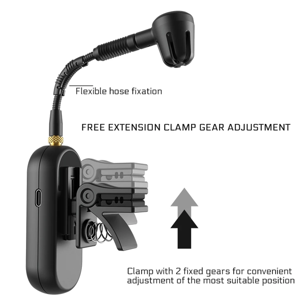 Professional Wireless Saxophone Microphone System Long Range Instrument Pickup And Lossless Audio Transmission Equipment