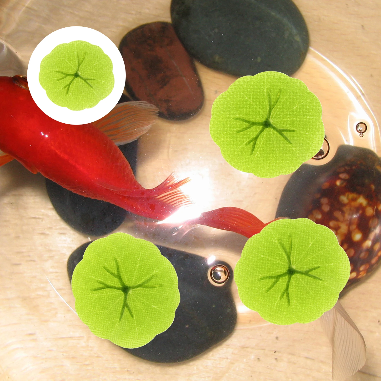 

40pcs Simulation Lotus Leaves 6Cm Artificial Plant For Aquarium Pond Decor Fish Tank Greenery Party Wedding Stage Props False