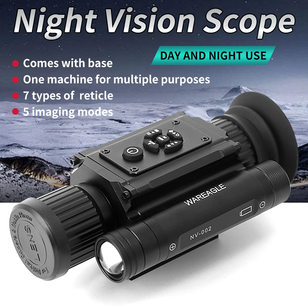 High definition digital day night dual-purpose hunting infrared night vision device with seven types of differentiated sights