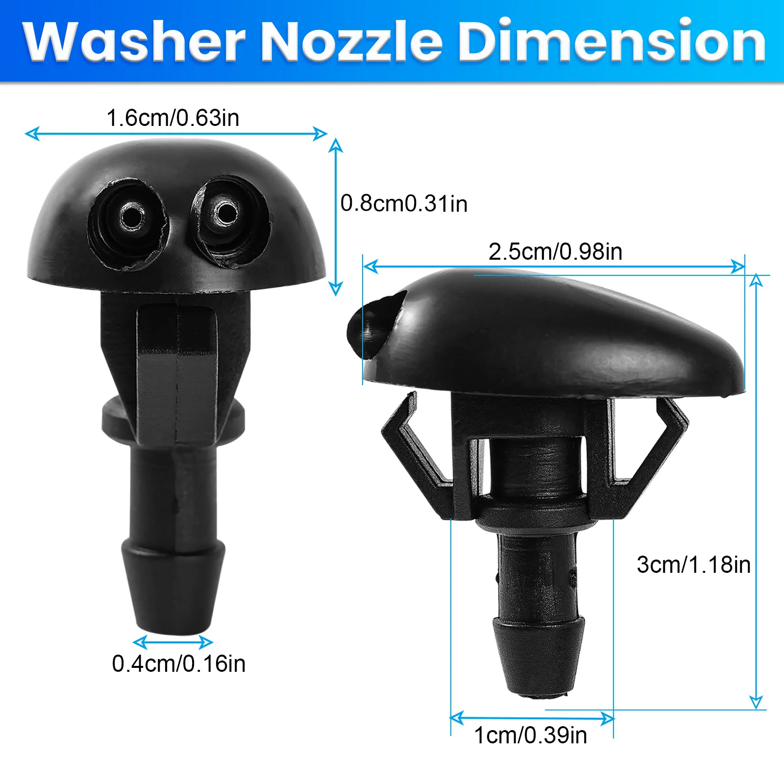 Xukey Windscreen Wiper Washer Nozzle Jet For Nissan Navara D22 D40 Silvia 200sx S14 S15 Sentra B15 Sunny B13 B14 Pathfinder R50