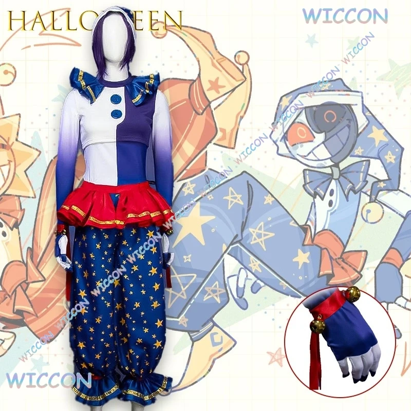 

Panda/MoonDro Джокер Хэллоуин Косплей Костюм Полный комплект Макияж Парик Аксессуары Для Мужчин Женский Наряд от Arkham Asylum