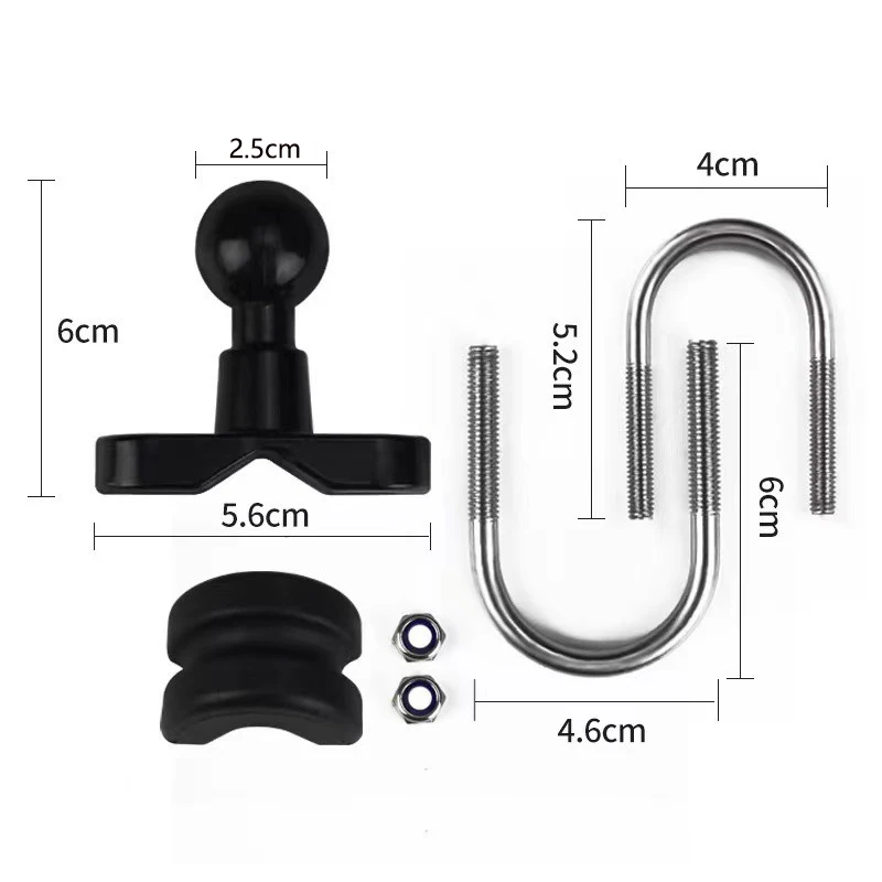 1 Inch 25mm Ball Mount for Motorcycle Bicycle Handlebar Ram Mount Bracket Action Camera Phone GPS Tube Rail Support Stand Holder