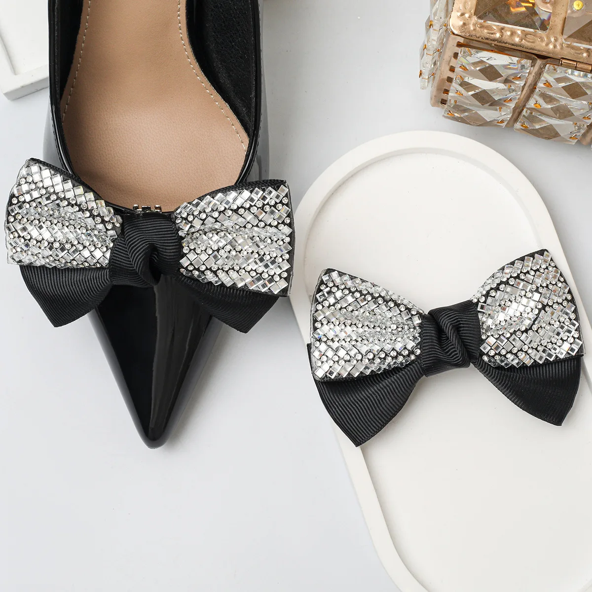 ornaments for high heel DIY shoes decoration shoe bow for bridal shoes wedding heel pin for love shoes shoes charm shoe clips
