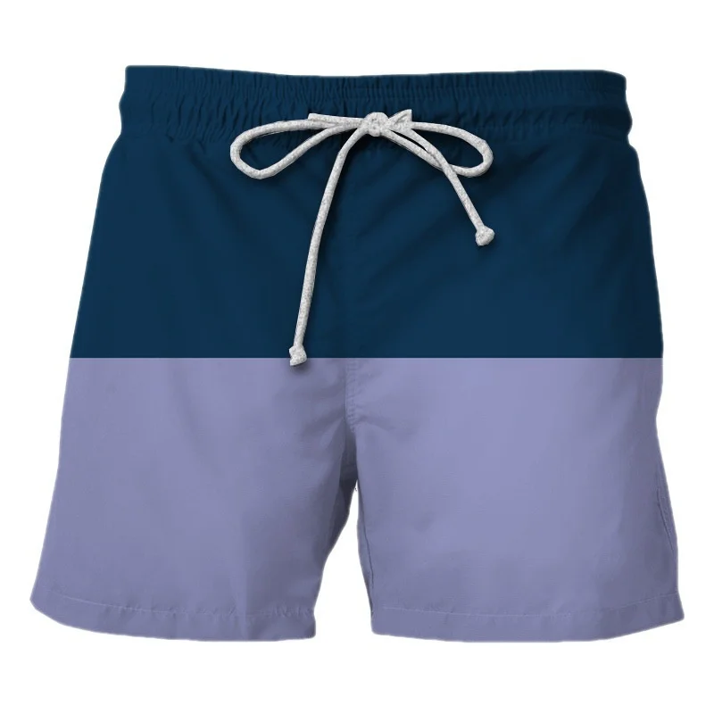 Shorts de plage décontractés à rayures graphiques pour hommes, pantalons courts de vacances hawaïens, maillots de bain College en 3D, troncs de planche, shorts de glace pour femmes, 2023