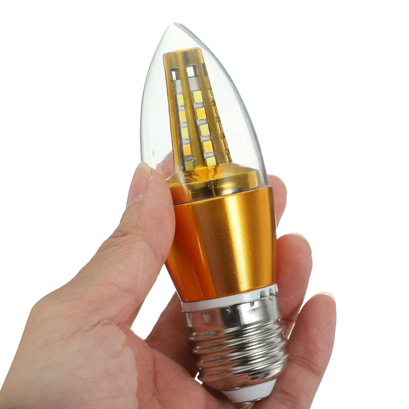 2Pcs Smart Dimming LED Light Bulb 7W Golden Color Changing Anti-Dizziness No Stroboscopic High Temp Resistant