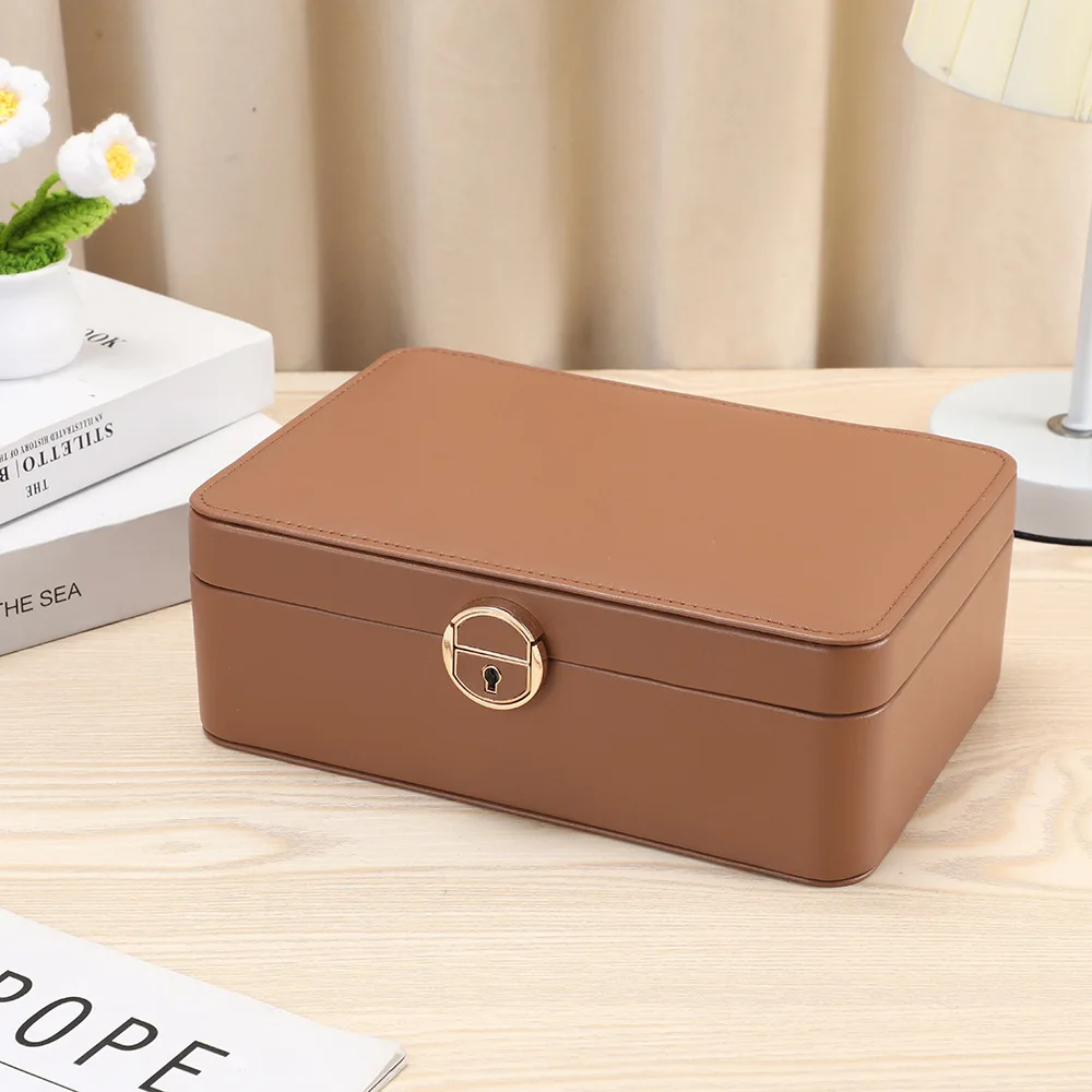 Portagioie, squisito di fascia alta con serratura, orecchini a bottone di grande capacità, anelli, collane, portagioie.