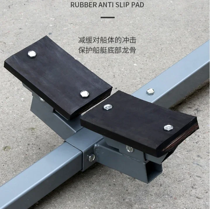 Portable Boat Trailer Easy Frame Large Load Capacity Trailer for Inflatable Rubber Dinghy Assault Boat Fishing Boat Tractor - Image 4
