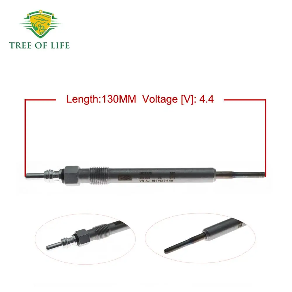 1/3/6X Diesel glow plug For VW Golf Passat Tiguan Audi A3 A4 Seat Skoda Porsche 03L963319A 03L963319D 95817032091 04L963319D