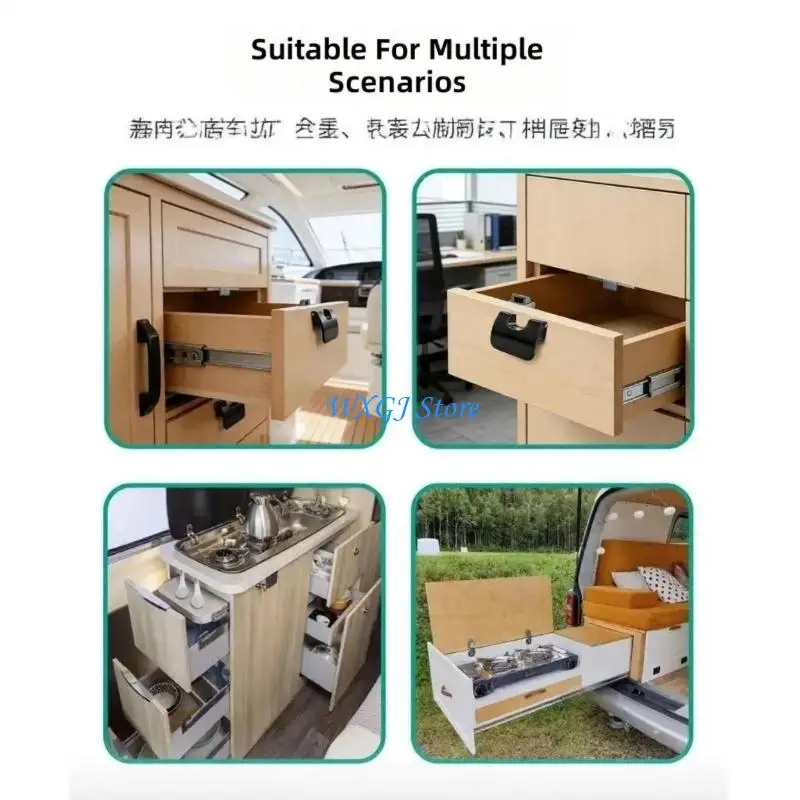 

37JE Saltwater Resistant Cabinet Hardwares For Recreational Vehicles Campers Drawer Lock With Hand Operation Mechanism