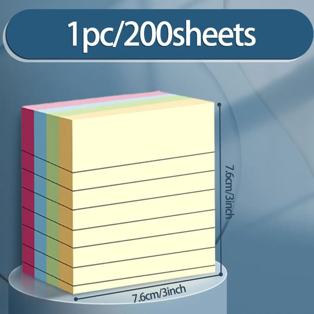 200 Sheets Sticky Notes Page Marker Student Colorful Index Tabs Scribed Sticky Notes Office Supply