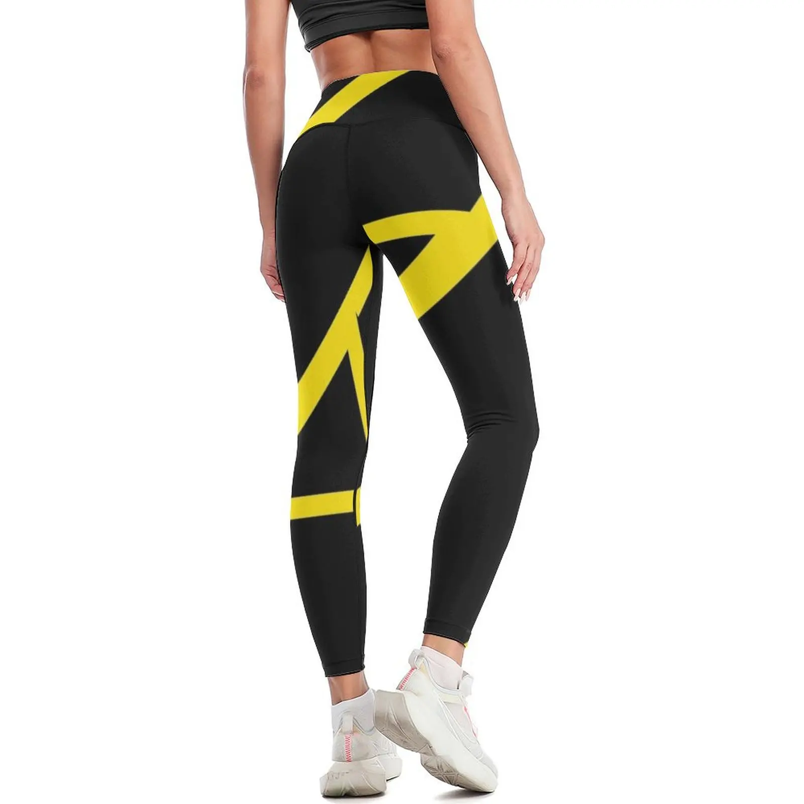 Black and Yellow Leggings sporty woman push up sport legging Women sportwear Sports female Womens Leggings