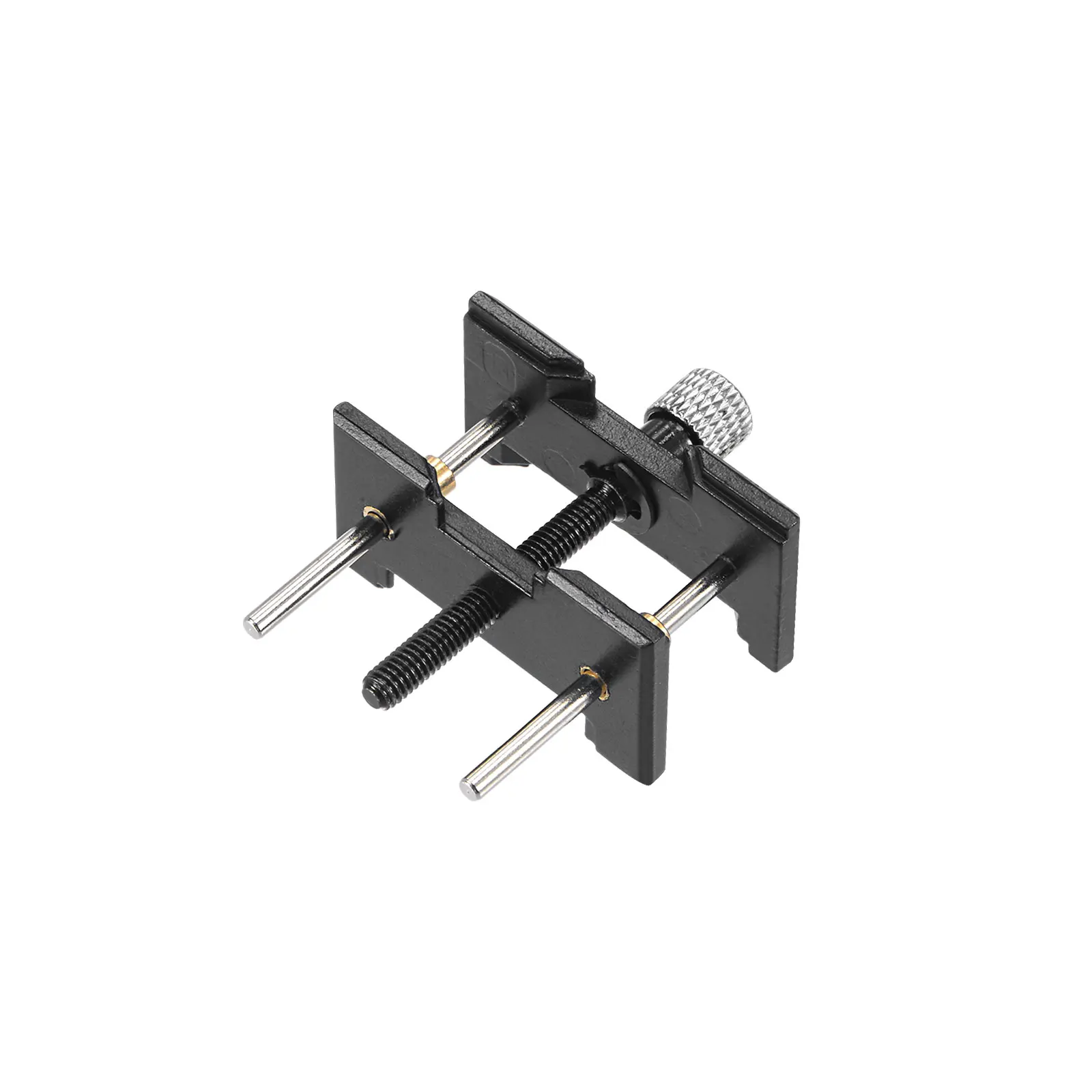 Uxcell relógio de volta caso capa removedor titular conjunto, relógio ferramenta reparo ajustável 17mm 26mm alumínio preto