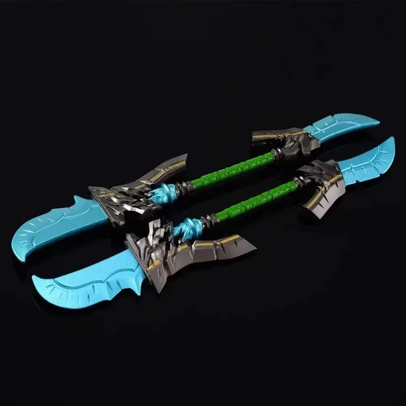 22 ซม.World of Warcraft Cloud เพลงดาบใบมีด Halberd Auchindoun อาวุธโลหะอาวุธรุ่นหัตถกรรมตกแต่งเกมของขวัญ
