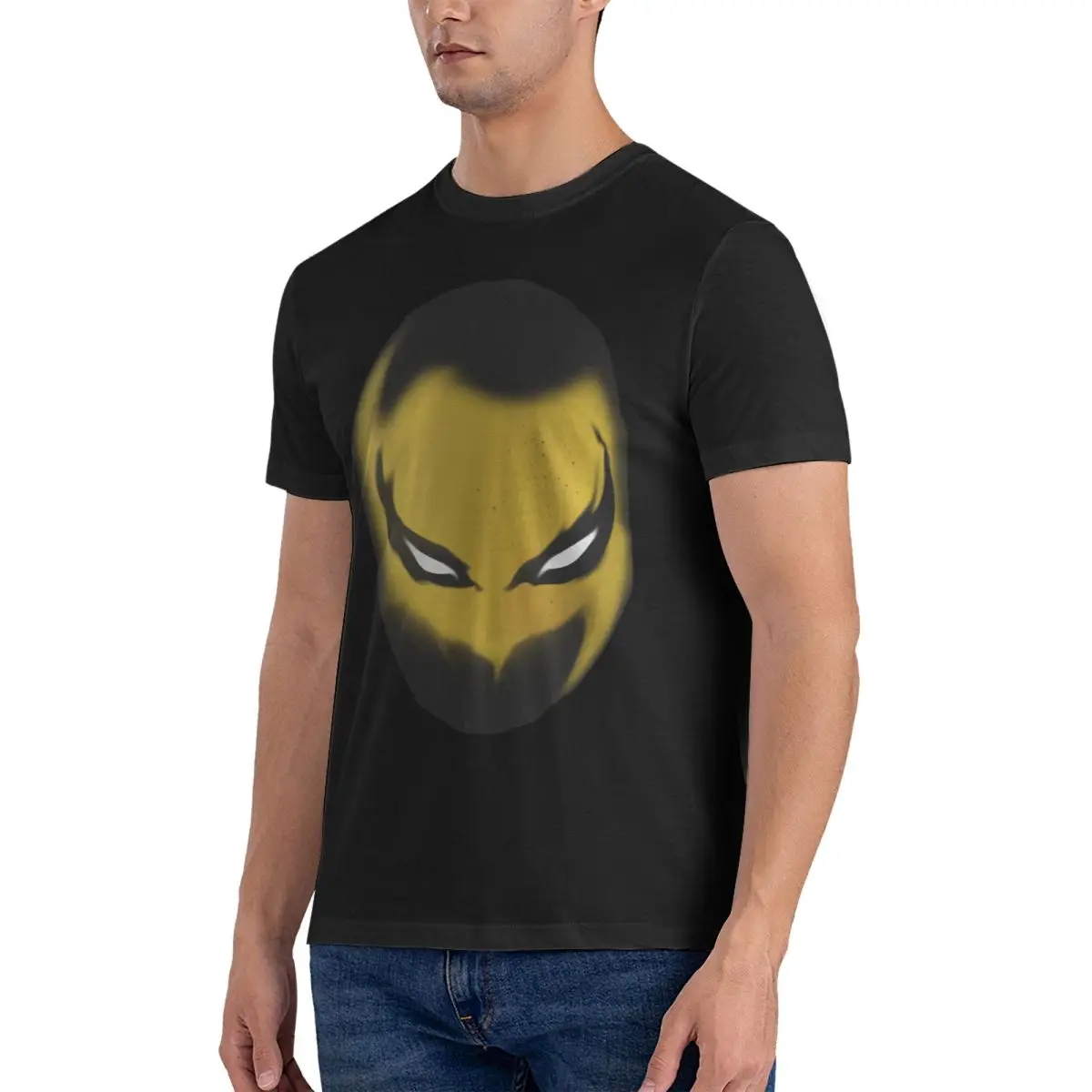 Men T-Shirt Mask Funny 100% Cotton Tee Shirt Short Sleeve Marvels Iron Fist T Shirts Round Neck Clothing Gift Idea