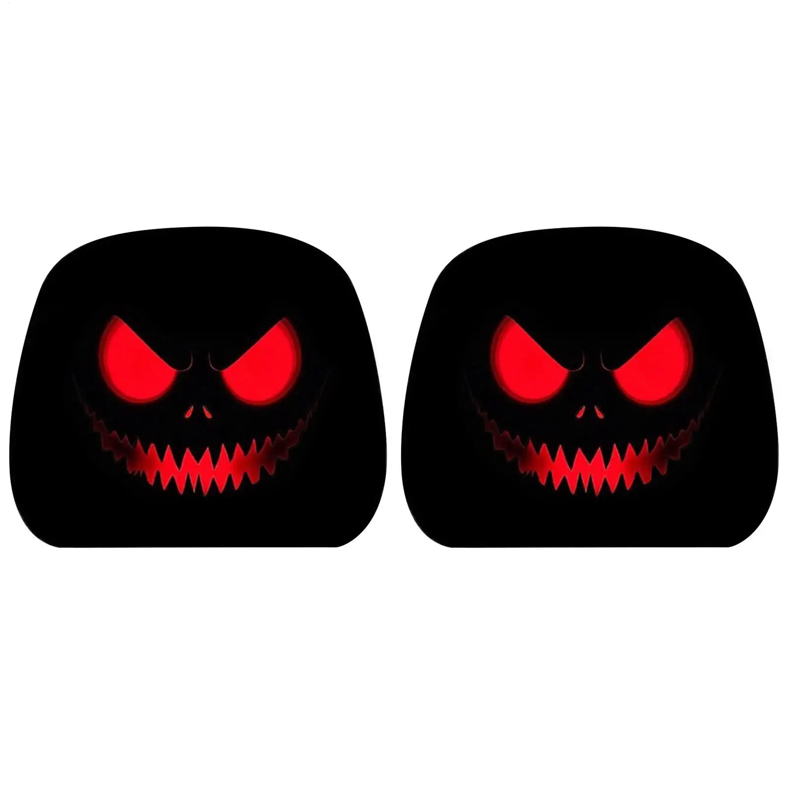 Ghost Headrest Covers Spooky Scary Halloween Automotive Decoration Stretchy Seat Headrest Protector For RV Trailer Tractor ATV