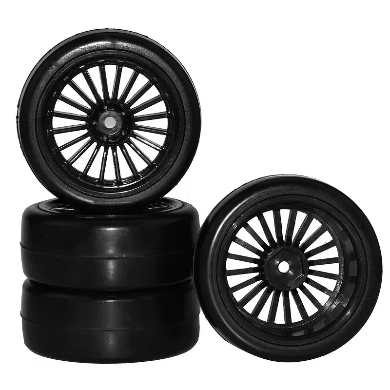 4 uds/2 uds 26mm neumáticos y llantas de goma RC hexagonales 12 para 1:10 HSP HPI Sprint 2 Drift RS4 en carretera 4WD