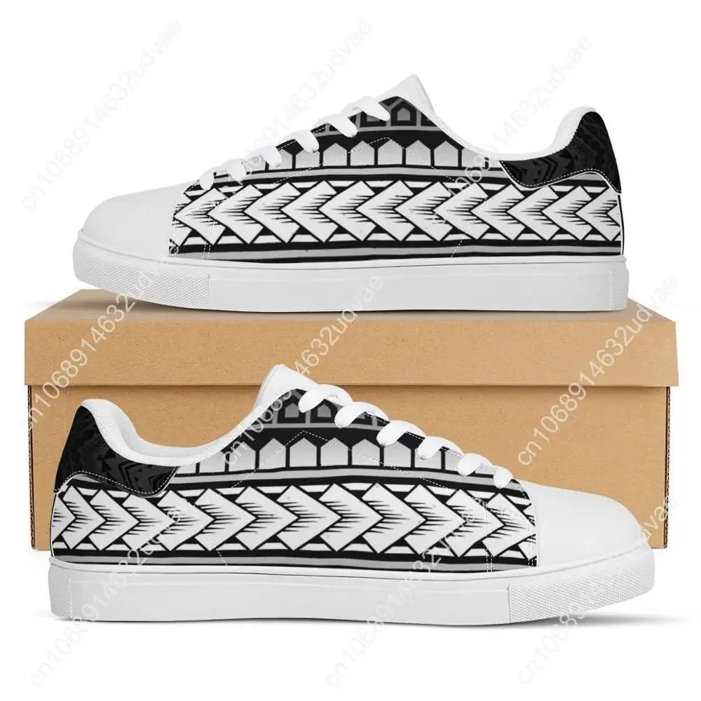 Polynesian Samoan Triboa Tribal Flat Sneaker para mulheres, Moda personalizada, Caminhada calçados esportivos, Tênis leves, Venda quente