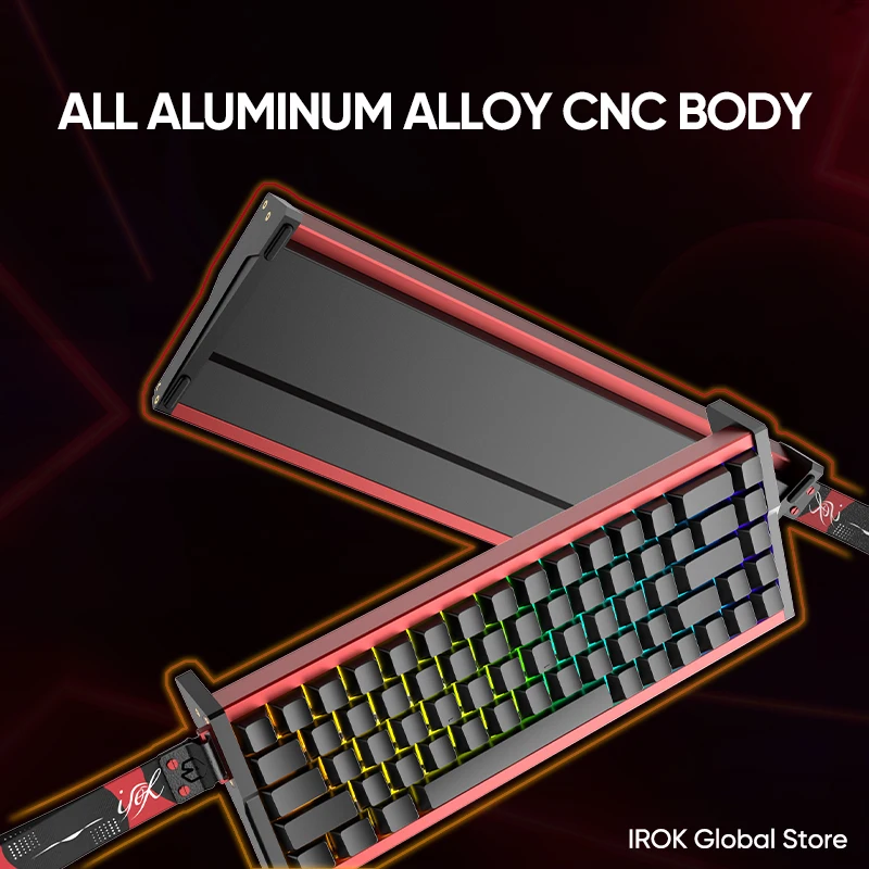 Teclado Mecánico para Juegos IROK MG68 Ace MG68 Plus MG68 MAX Mecha, Alámbrico, de Aluminio, Magnético, 60%, Inalámbrico, 8K, 0.08ms 5