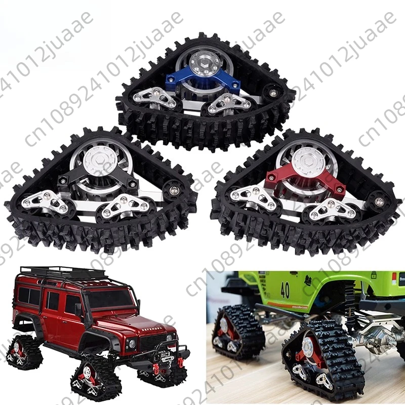 4 шт. алюминиевые вездеходные гусеницы, колеса, набор зимних шин для Traxxas TRX4 TRX-4 Defender Bronco G500 1/10 RC Crawler 4 шт. алюминиевые вездеходные гусеницы, колеса, набор зимних шин для Traxxas TRX4 TRX-4 Defender Bronco G500 1/10 RC Crawler