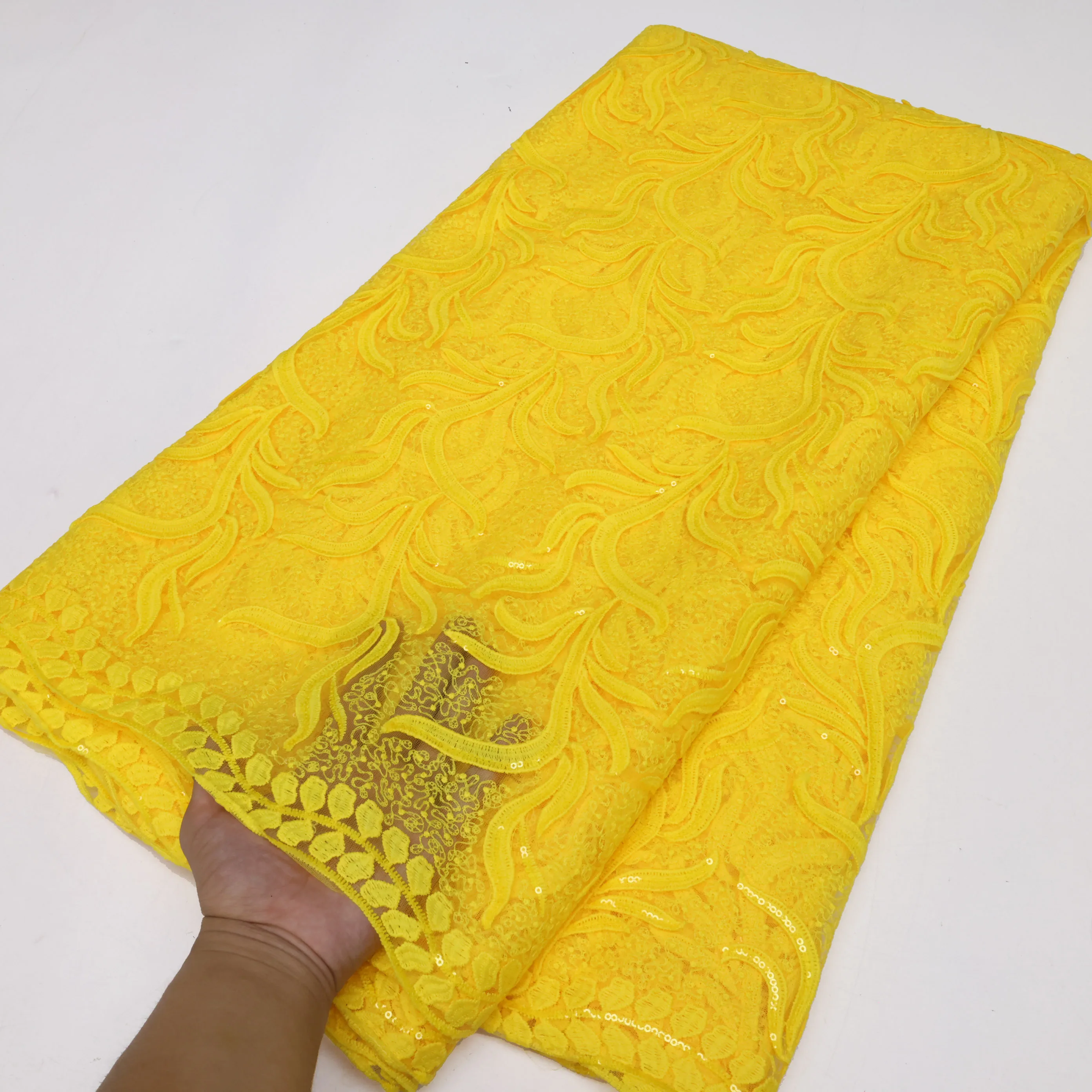 

High Quality Net Lace Fabric French Nigerian Embroidery African Mesh Fabrics For Women Wedding Dress DIY Cloths Sew