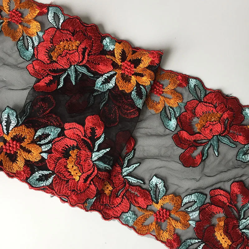 

20Yards Bilateral Embroidered Lace Trim Fabric Dress Bra Underwear Lingerie Sewing Handmade Trimmings High Quality