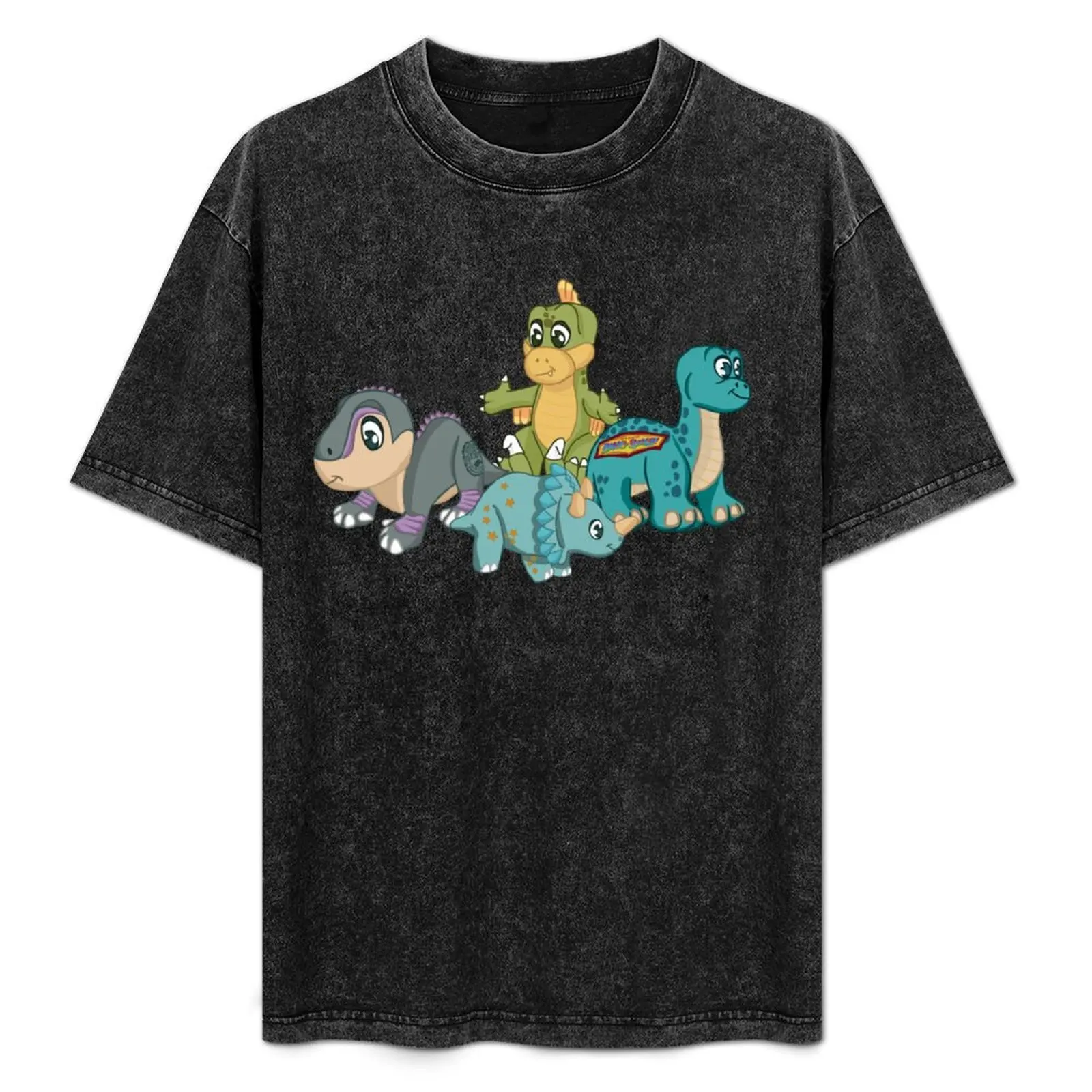

Dino Rama Games Plush T-Shirt Minimalist Plain Crew Neck T-Shirt