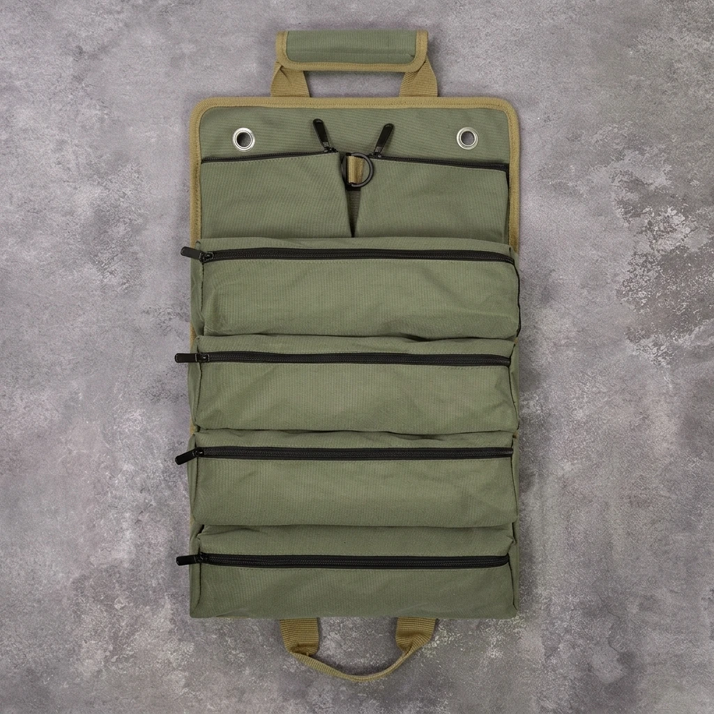 Electrician Tool Roll-Up Bag Heavy Duty Nylon Organizer for Car Suspension Mechanic DIY Home Repair Portable Pouch Durable