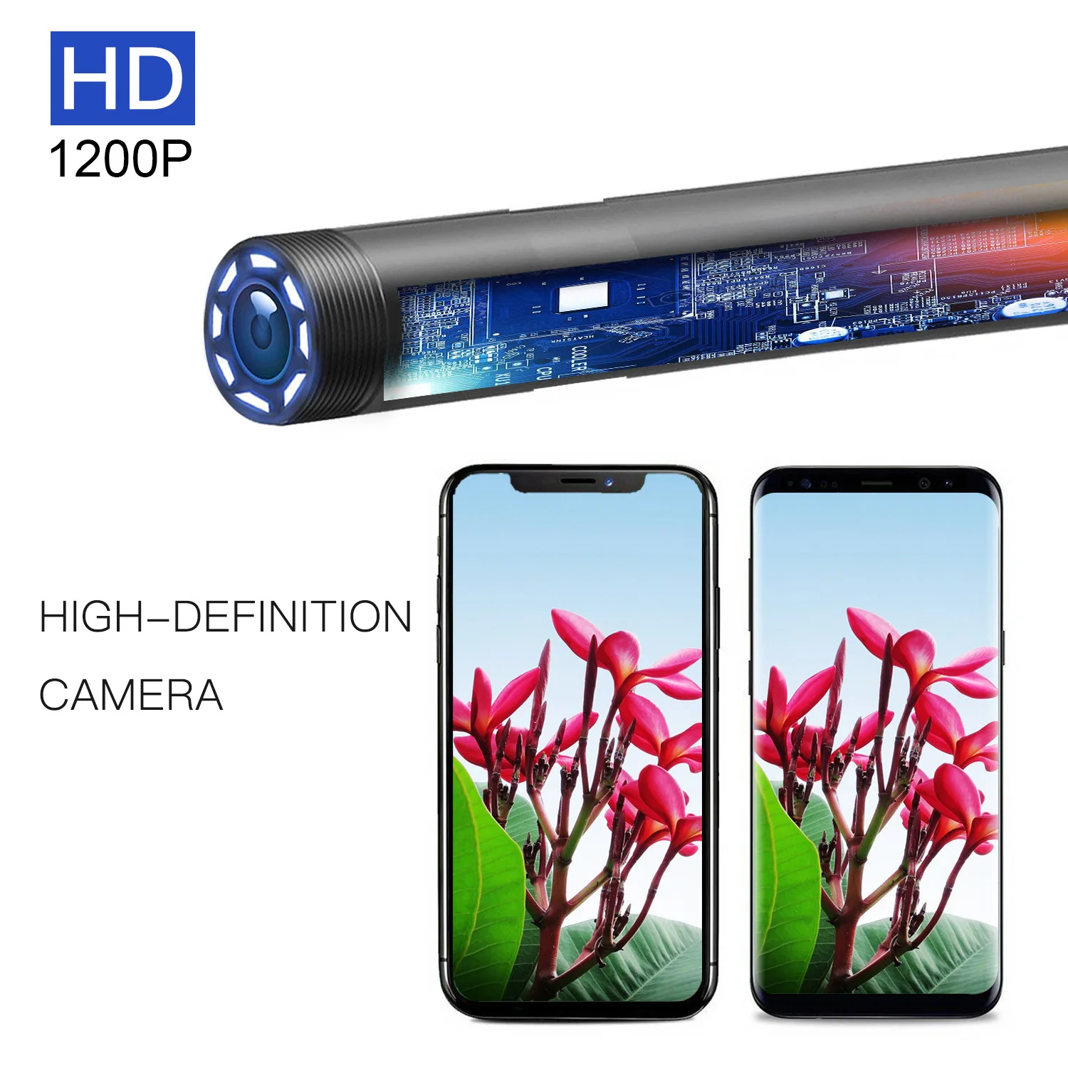 Wireless WiFi Portable Handheld Visual Phone Endoscope 8mm Probe Pipeline Inspection Camera Industrial  Endoscop IP67 Waterproof