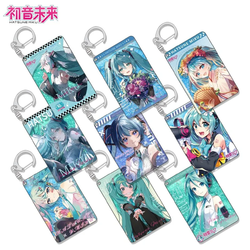 Breloczek Hatsune Miku z ruchomym piaskiem, zawieszka z laminowanego materiału, ręcznie robiony, anime cosplay, prezent na uczelnię, personalizowany