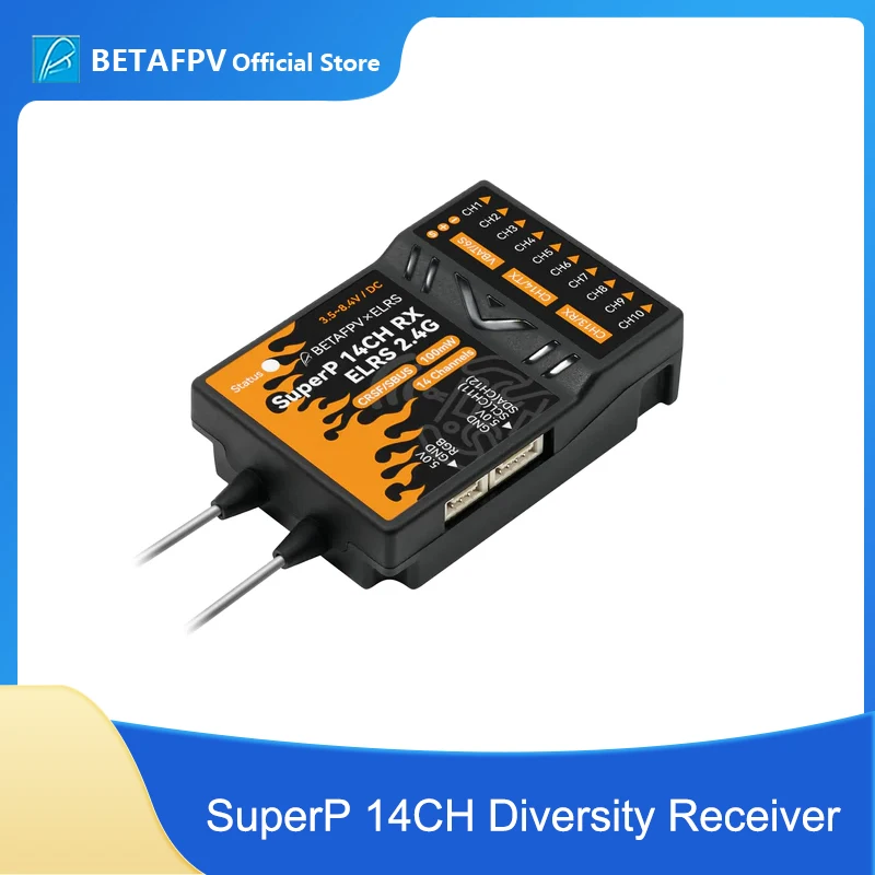 BETAFPV SuperP 14CH Diversity Receiver Adapted RC Model Type Multirotors Fixed-wing aircraft Helicopters RC Cars RC Boats NEW