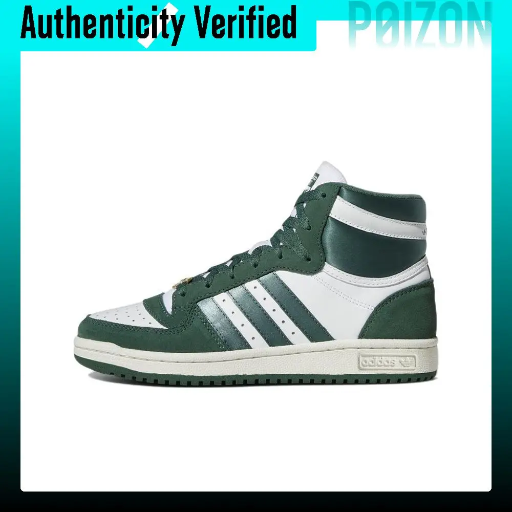 Adidas Originals Top Ten Skate Shoes Women's High-top White/Green HP9549