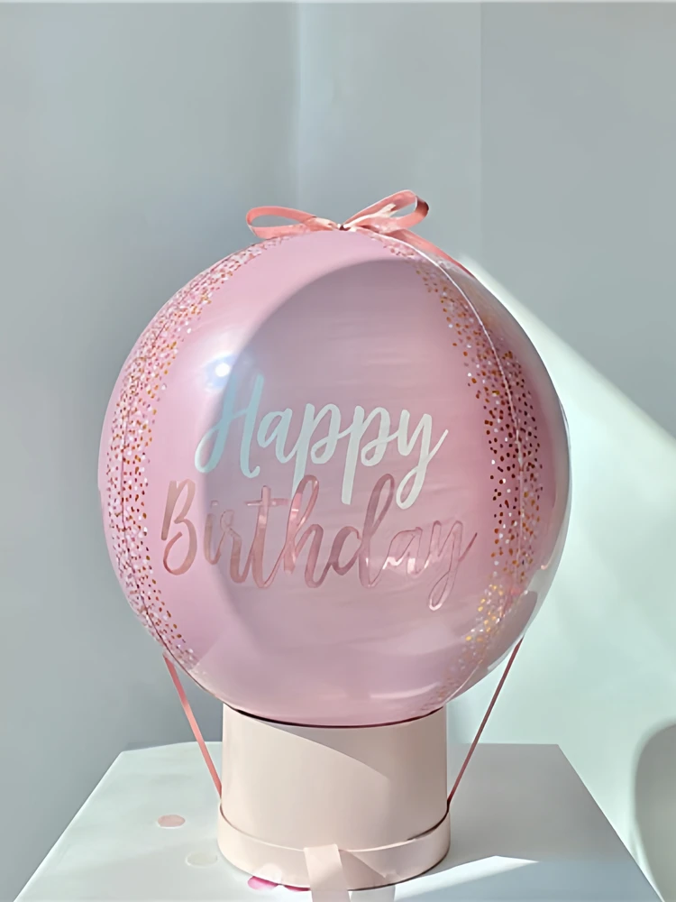 Globos para Fiestas de Cumpleaños, Globos Ondulados con Impresión de Dibujos Animados, Transparentes, para Aniversarios, Centenarios, Decoraciones con Forma de Corazón para Niñas, Globos Qualatex