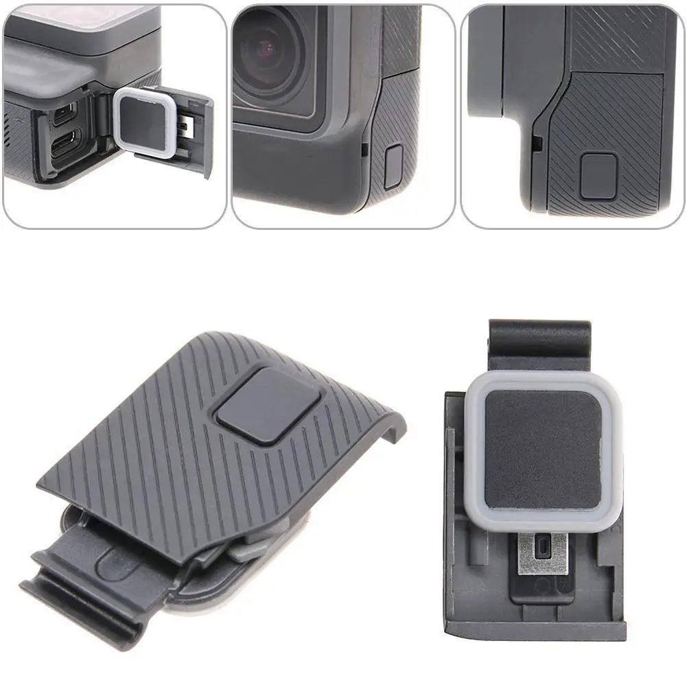 Camera Side Cover Black for Gopro Hero 7 6 5 USB-C Mini Hdmi-poort Side Cover Protector Voor Accessoires Waterproof Dustproof