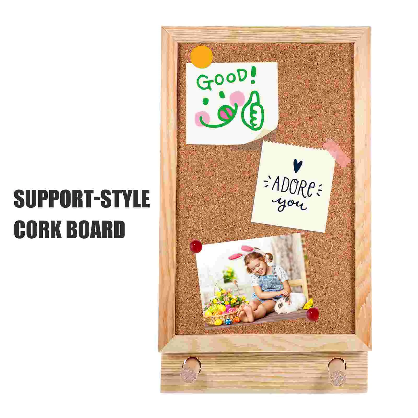 Desktop Cork Board Announcement Notice Creative Bulletin Display Bracket Vertical Version Office