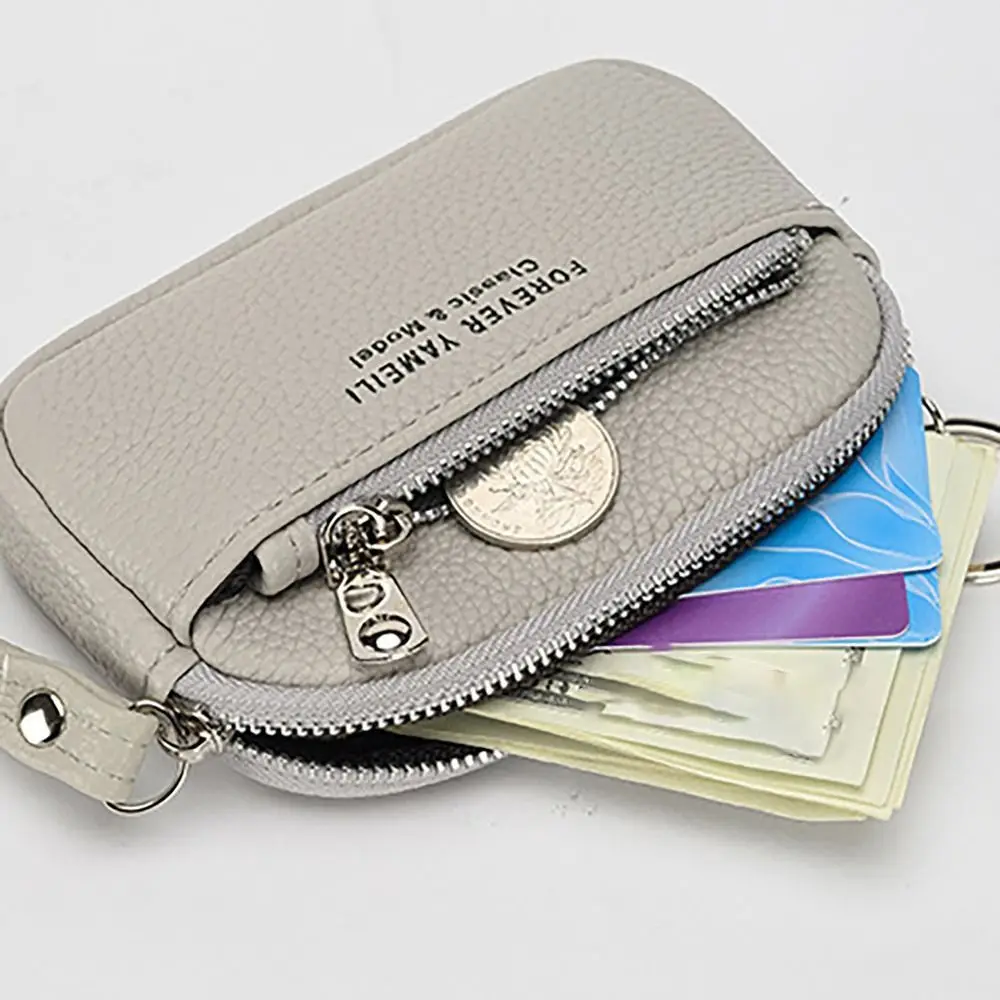 Dunne Zachtere Lederen Geld Portemonnee Slijtvaste Creditcard Holoder Rits Portemonnee Geldzak Student