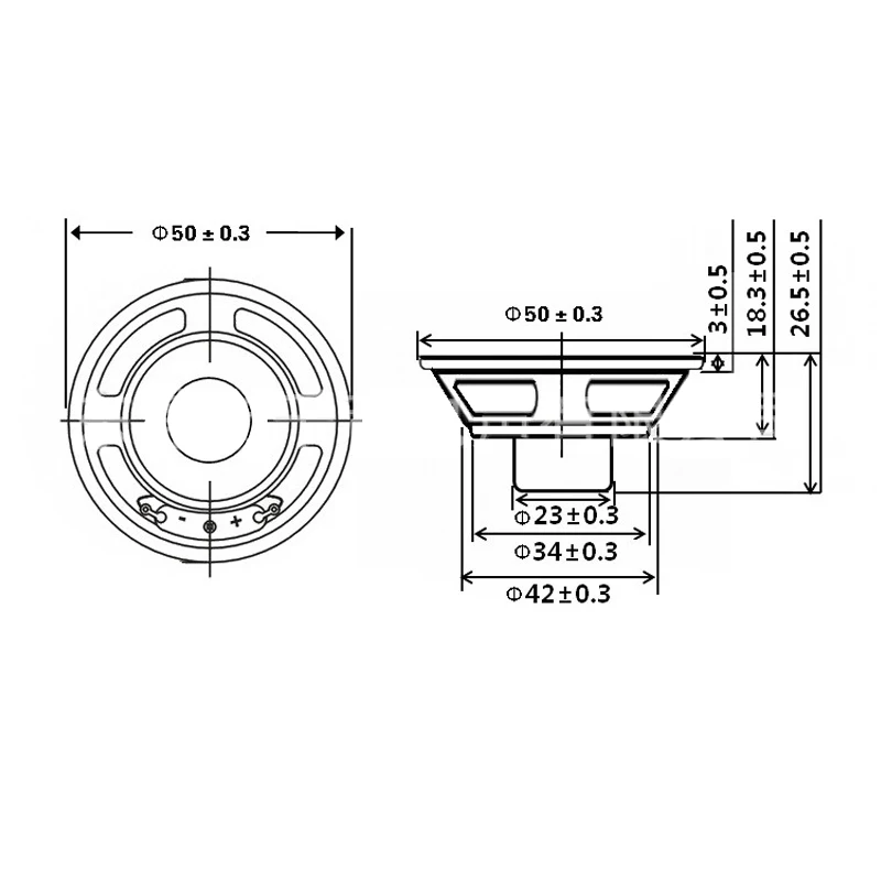 2 pezzi 2 pollici 50MM unità altoparlante Full Range 4 Ohm 8 Ohm 5W altoparlante Audio Bluetooth magnetico al neodimio rotondo in fibra di vetro