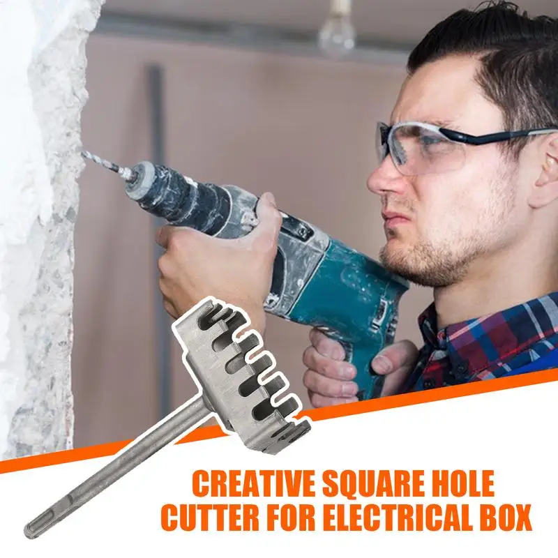 

Drywall Outlet Cutter Wall Outlet Box Cutter Creative Portable Square Hole Puncher High Carbon Steel Cutout Saw For Woodworking