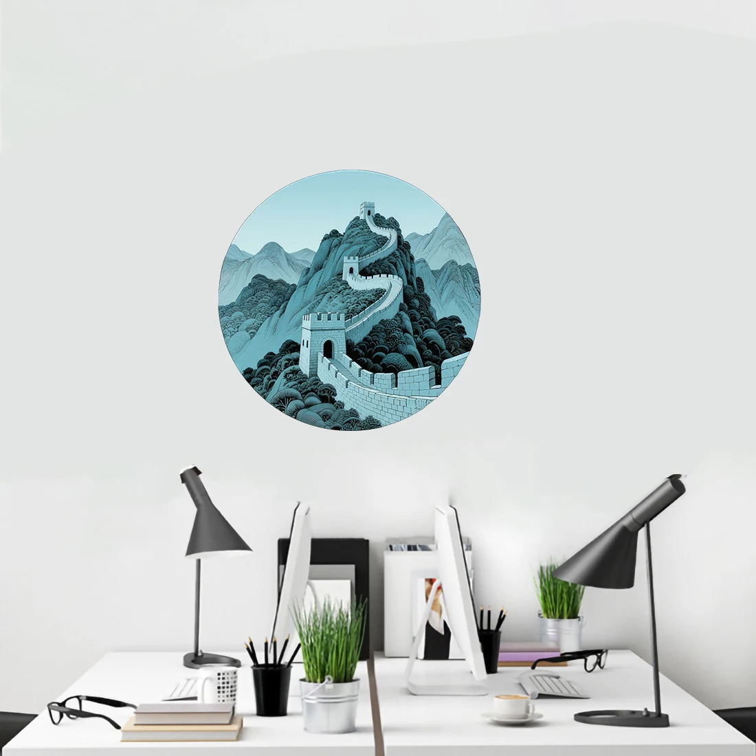 Three Ratels CFN188 magnificent Great Wall classical art wall stickers serve as home decoration