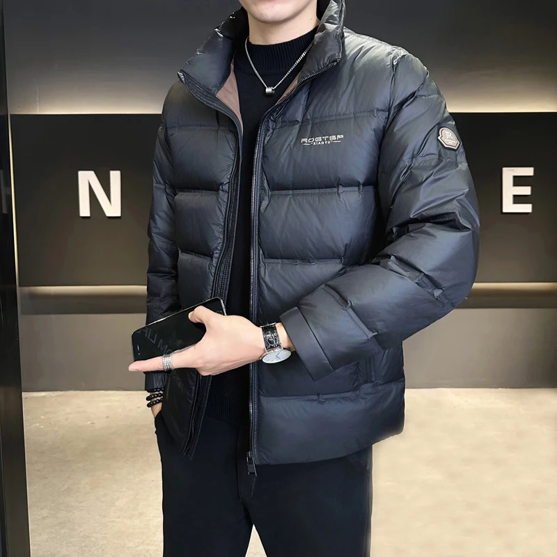 

Высший класс мужских случайных 90% белые утки пуховые куртки 2025 осень зима высокая улица наружная одежда легкие теплые пуферные пальта ветропроницаемая наполненная одежда