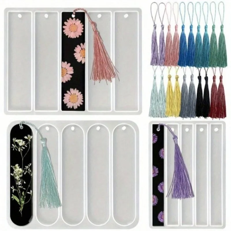 

Набор силиконовых форм для закладок из 3 предметов — идеально подходит для эпоксидной смолы, УФ-излучения и штукатурки.