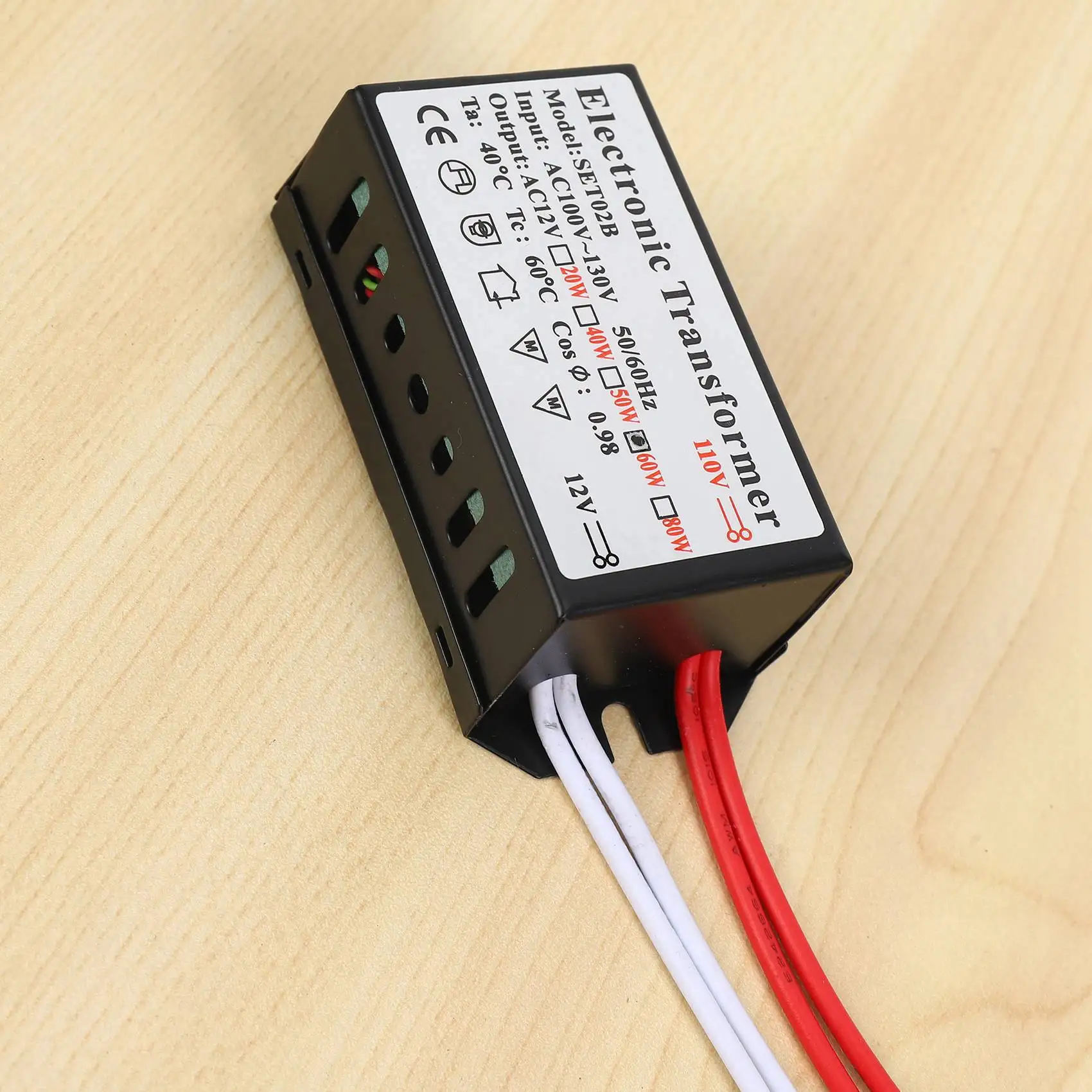 

AA49 3X 110V To 12V 60W Halogen Light Power Supply Converter Electronic Transformer Black